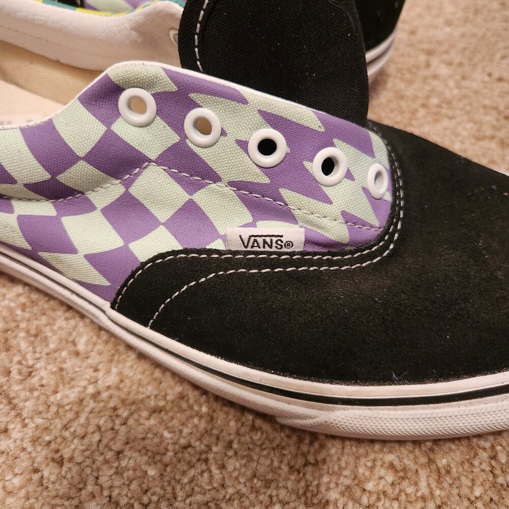New vans with Checard Design sneakers with laces us mens 9.5 Womens 11 - Picture 4 of 7